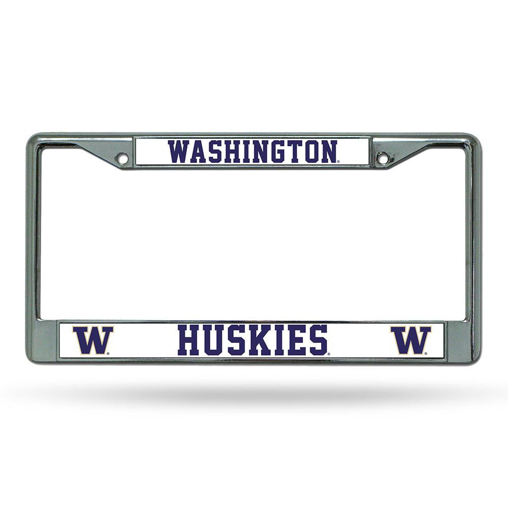Washington Huskies NCAA Chrome License Plate Frame