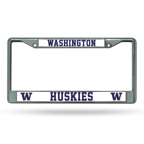 Washington Huskies NCAA Chrome License Plate Frame