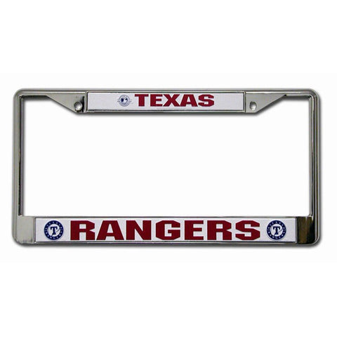 Texas Rangers MLB Chrome License Plate Frame