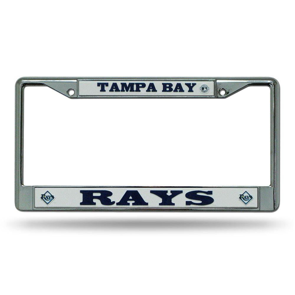 Tampa Bay Rays MLB Chrome License Plate Frame