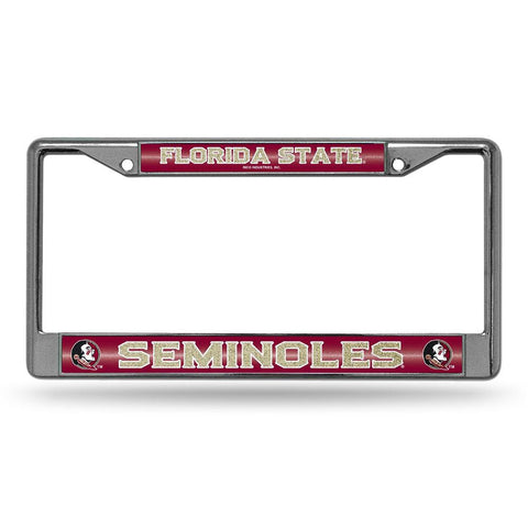 Florida State Seminoles NCAA Bling Glitter Chrome License Plate Frame