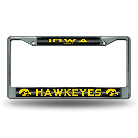 Iowa Hawkeyes NCAA Bling Glitter Chrome License Plate Frame