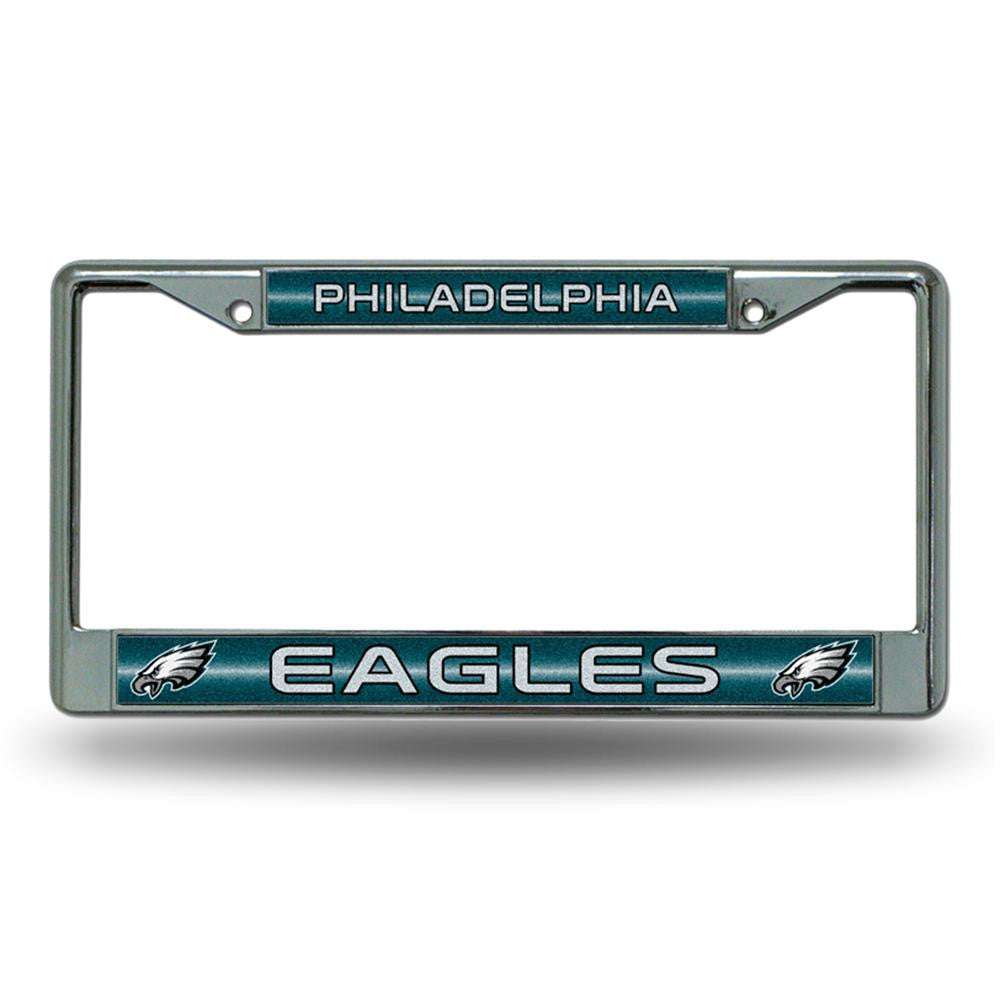 Philadelphia Eagles NFL Bling Glitter Chrome License Plate Frame