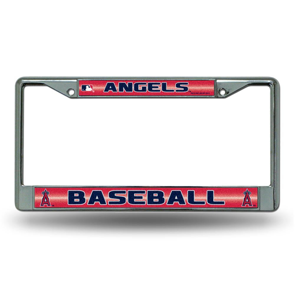 Los Angeles Angels MLB Bling Glitter Chrome License Plate Frame