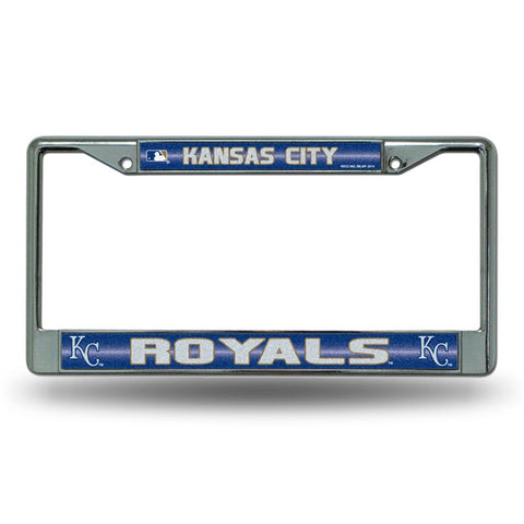 Kansas City Royals MLB Bling Glitter Chrome License Plate Frame