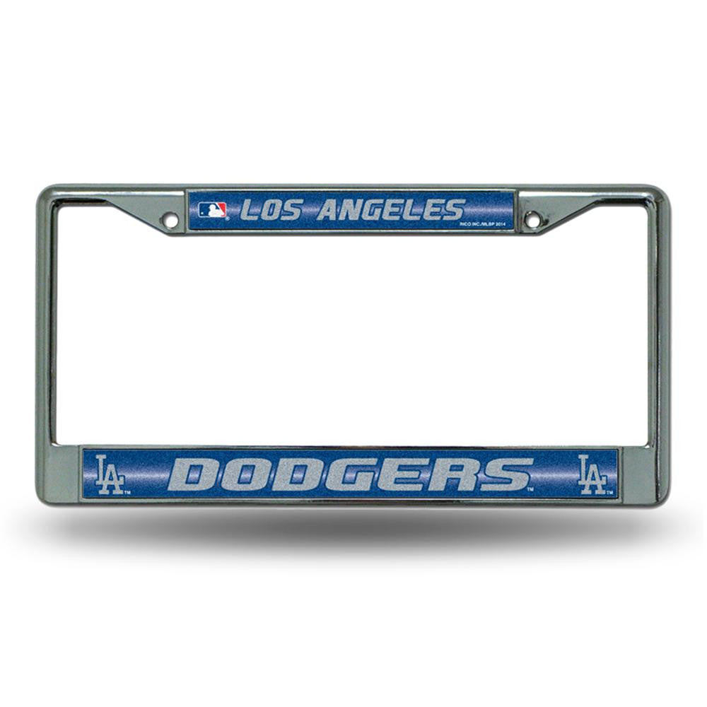 Los Angeles Dodgers MLB Bling Glitter Chrome License Plate Frame