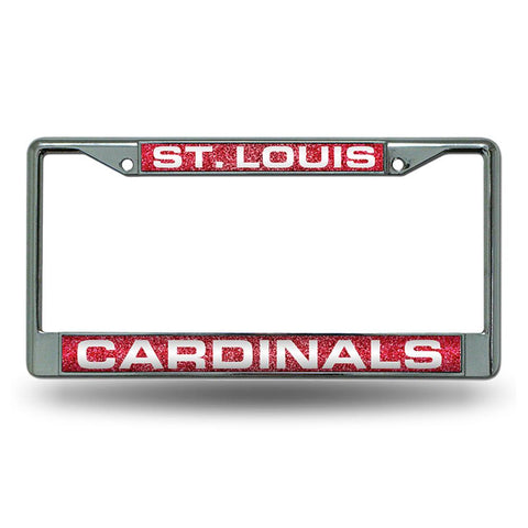 St. Louis Cardinals MLB Bling Glitter Chrome License Plate Frame