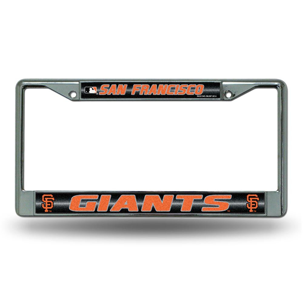 San Francisco Giants MLB Bling Glitter Chrome License Plate Frame