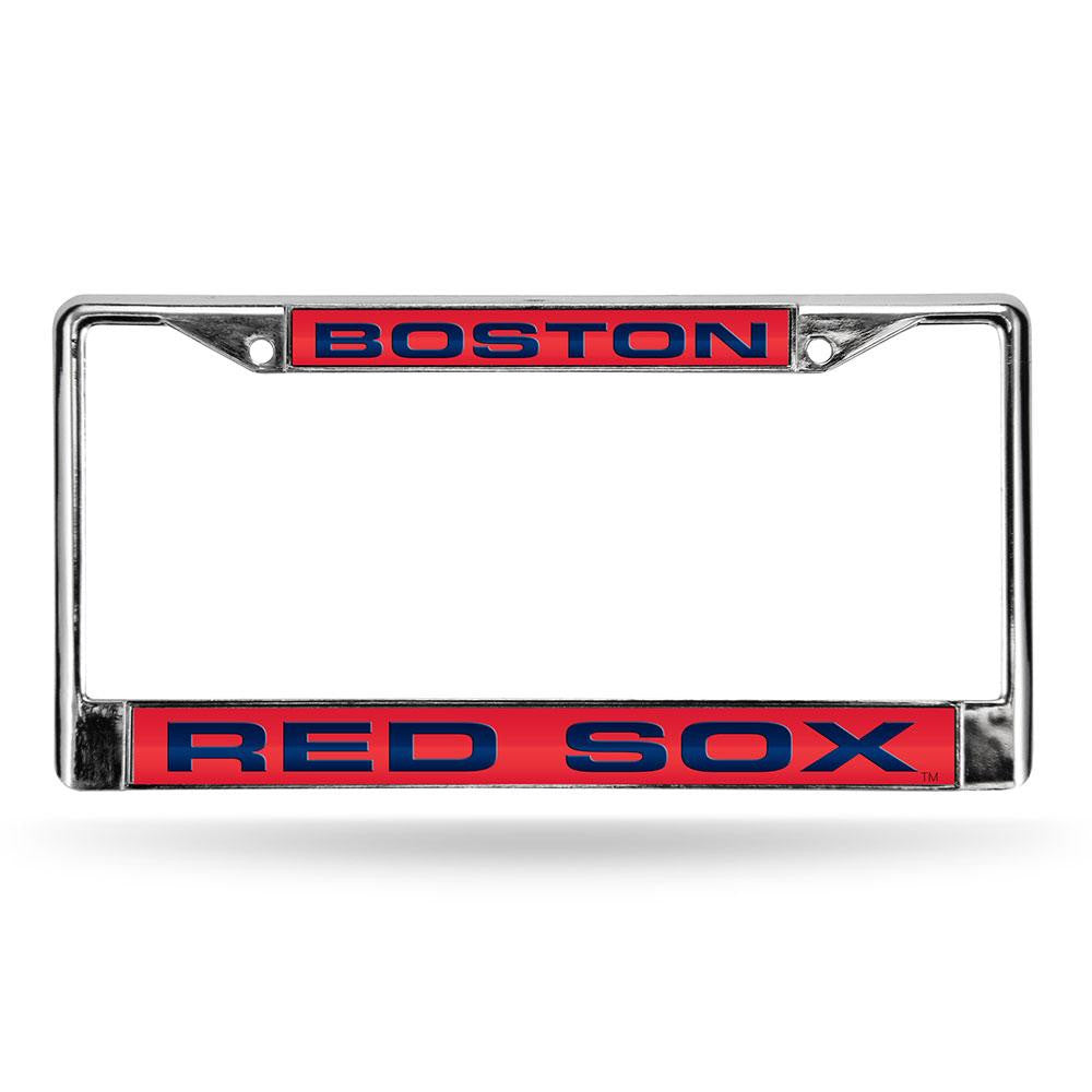 Boston Red Sox MLB Chrome Laser Cut License Plate Frame