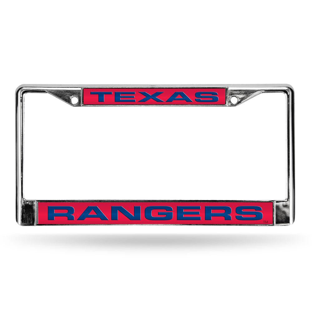 Texas Rangers MLB Chrome Laser Cut License Plate Frame