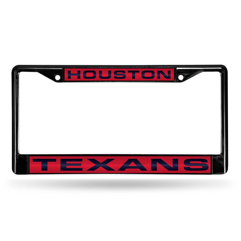 Houston Texans NFL Laser Cut Black License Plate Frame