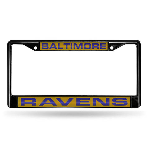 Baltimore Ravens NFL Laser Cut Black License Plate Frame