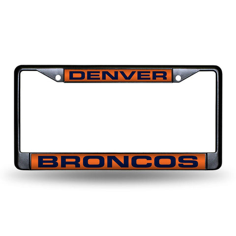 Denver Broncos NFL Laser Cut Black License Plate Frame