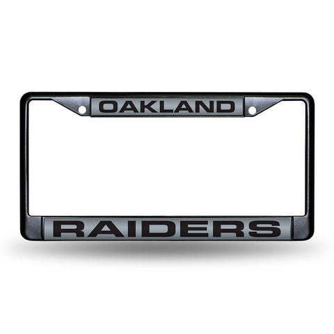 Oakland Raiders NFL Laser Cut Black License Plate Frame