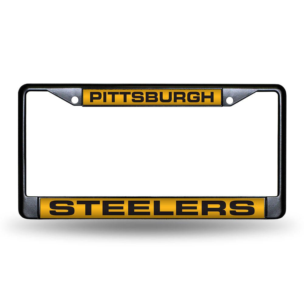 Pittsburgh Steelers NFL Laser Cut Black License Plate Frame