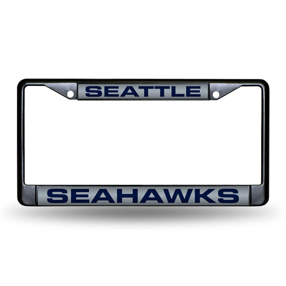 Seattle Seahawks NFL Laser Cut Black License Plate Frame