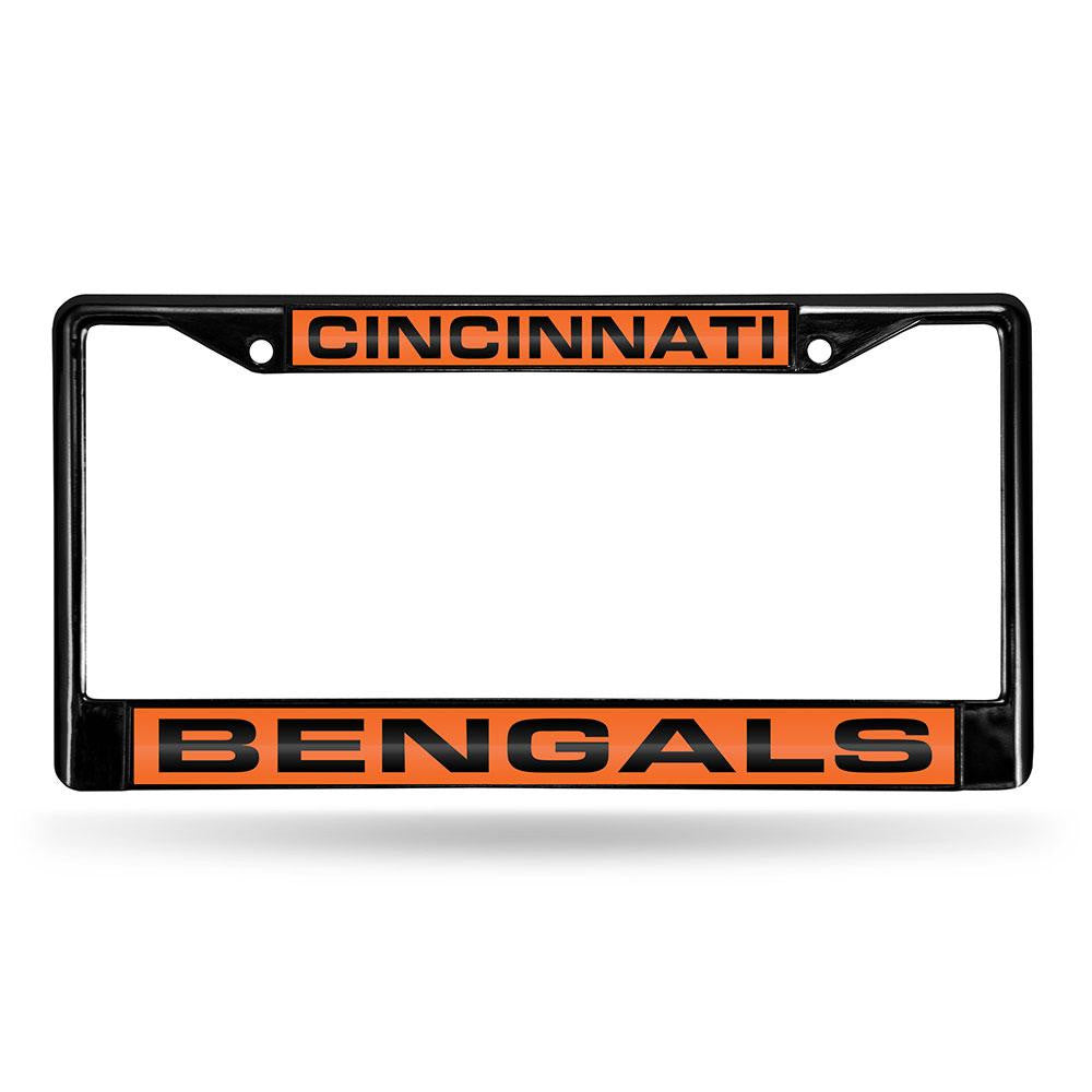 Cincinnati Bengals NFL Laser Cut Black License Plate Frame