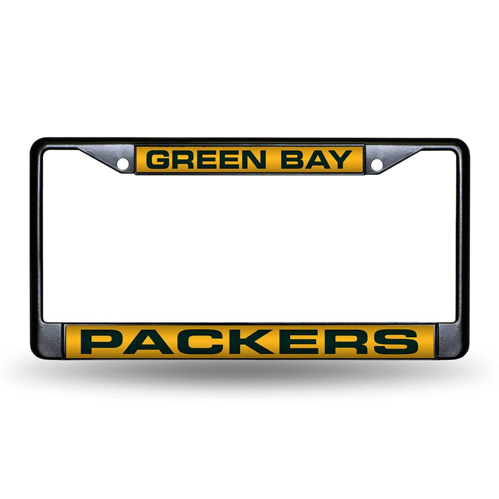 Green Bay Packers NFL Laser Cut Black License Plate Frame