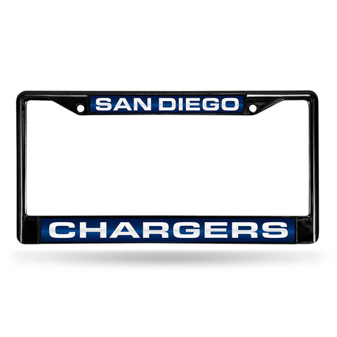San Diego Chargers NFL Laser Cut Black License Plate Frame