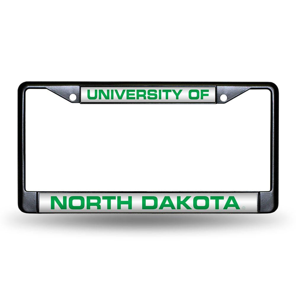 North Dakota Fighting Sioux NCAA Laser Cut Black License Plate Frame
