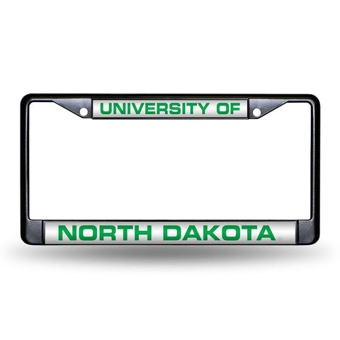 North Dakota Fighting Sioux NCAA Laser Cut Black License Plate Frame