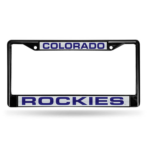 Colorado Rockies MLB Laser Cut Black License Plate Frame