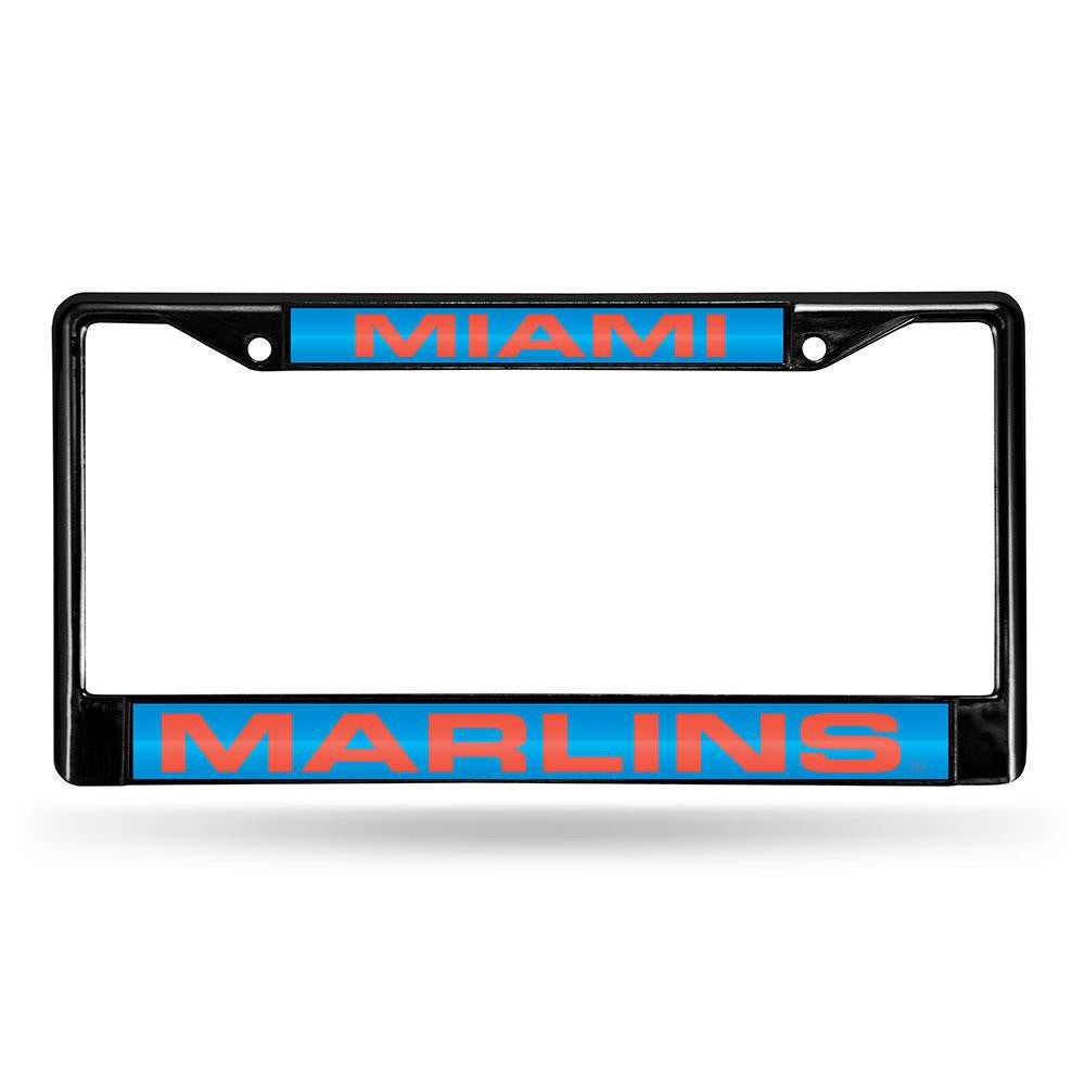 Miami Marlins MLB Laser Cut Black License Plate Frame