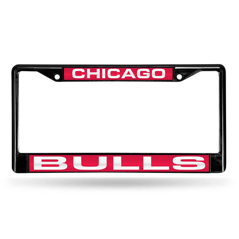 Chicago Bulls NBA Laser Cut Black License Plate Frame