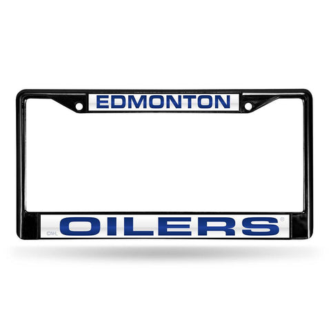 Edmonton Oilers NHL Laser Cut Black License Plate Frame