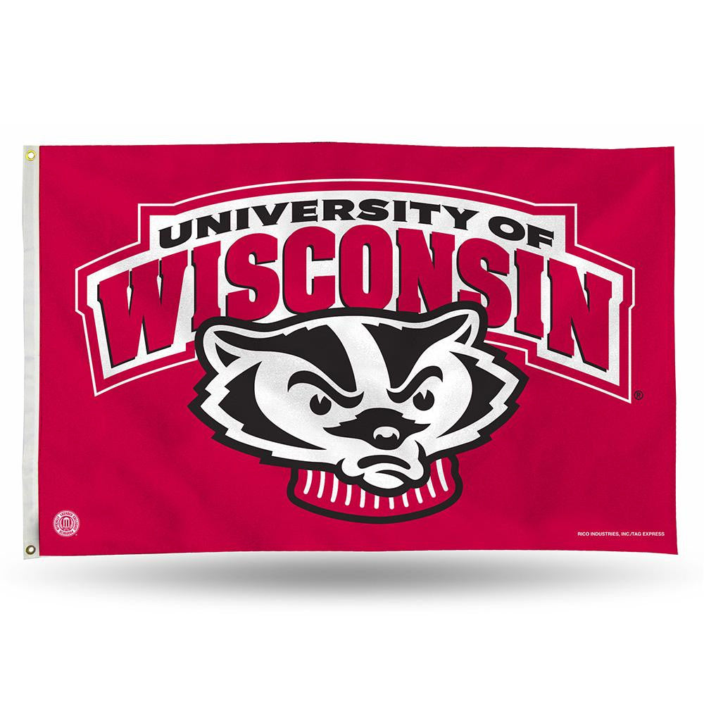 Wisconsin Badgers NCAA 3ft x 5ft Banner Flag (Bucky)