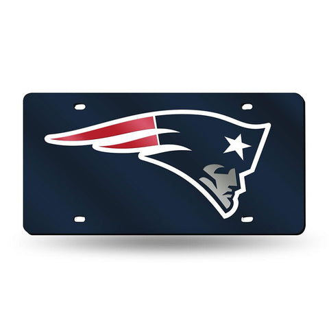 New England Patriots NFL Laser Cut License Plate Cover Colored