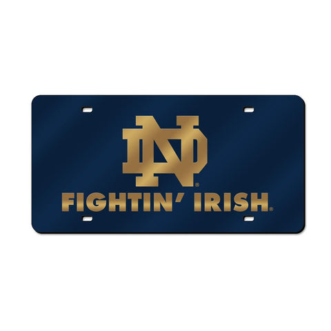 Notre Dame Fighting Irish NCAA Laser Cut License Plate Cover