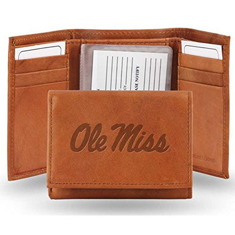 Mississippi Rebels NCAA Manmade Leather Tri-Fold