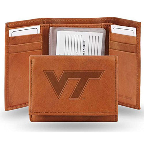 Virginia Tech Hokies NCAA Manmade Leather Tri-Fold