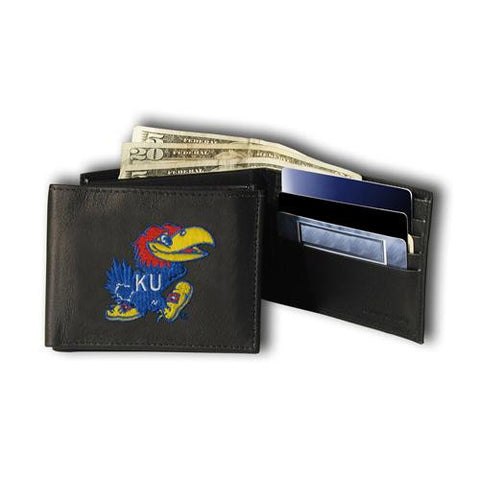 Kansas Jayhawks NCAA Embroidered Billfold Wallet