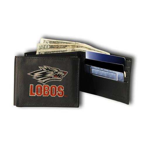 New Mexico Lobos NCAA Embroidered Billfold Wallet