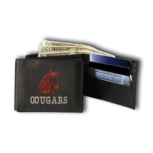 Washington State Cougars NCAA Embroidered Billfold Wallet