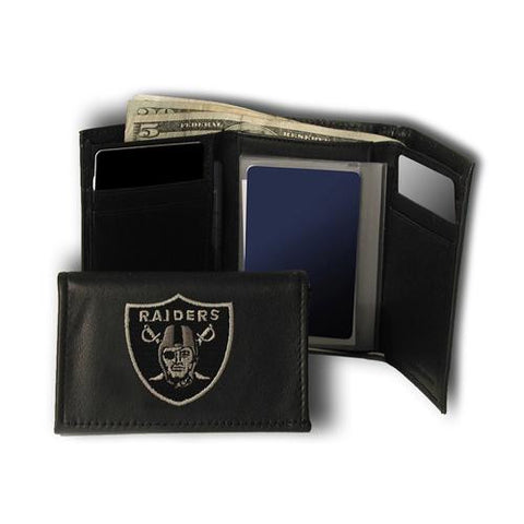 Oakland Raiders NFL Embroidered Trifold Wallet