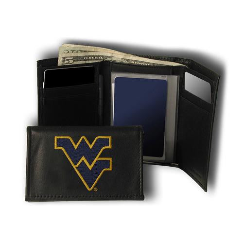 West Virginia Mountaineers NCAA Embroidered Trifold Wallet