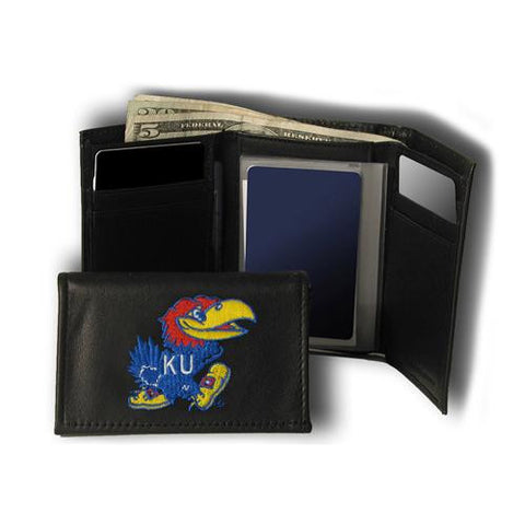 Kansas Jayhawks NCAA Embroidered Trifold Wallet