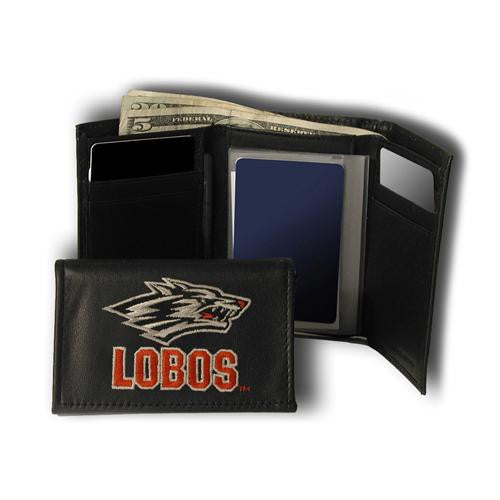 New Mexico Lobos NCAA Embroidered Trifold Wallet