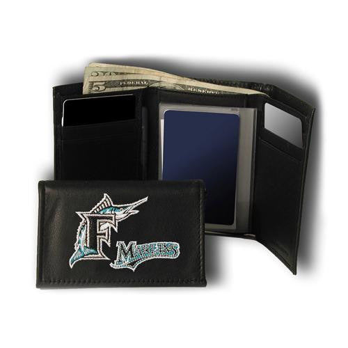 Miami Marlins MLB Embroidered Trifold Wallet