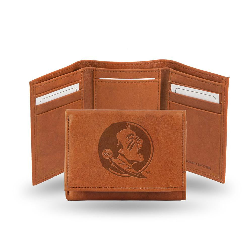 Florida State Seminoles  Tri-Fold Wallet (Pecan Cowhide)