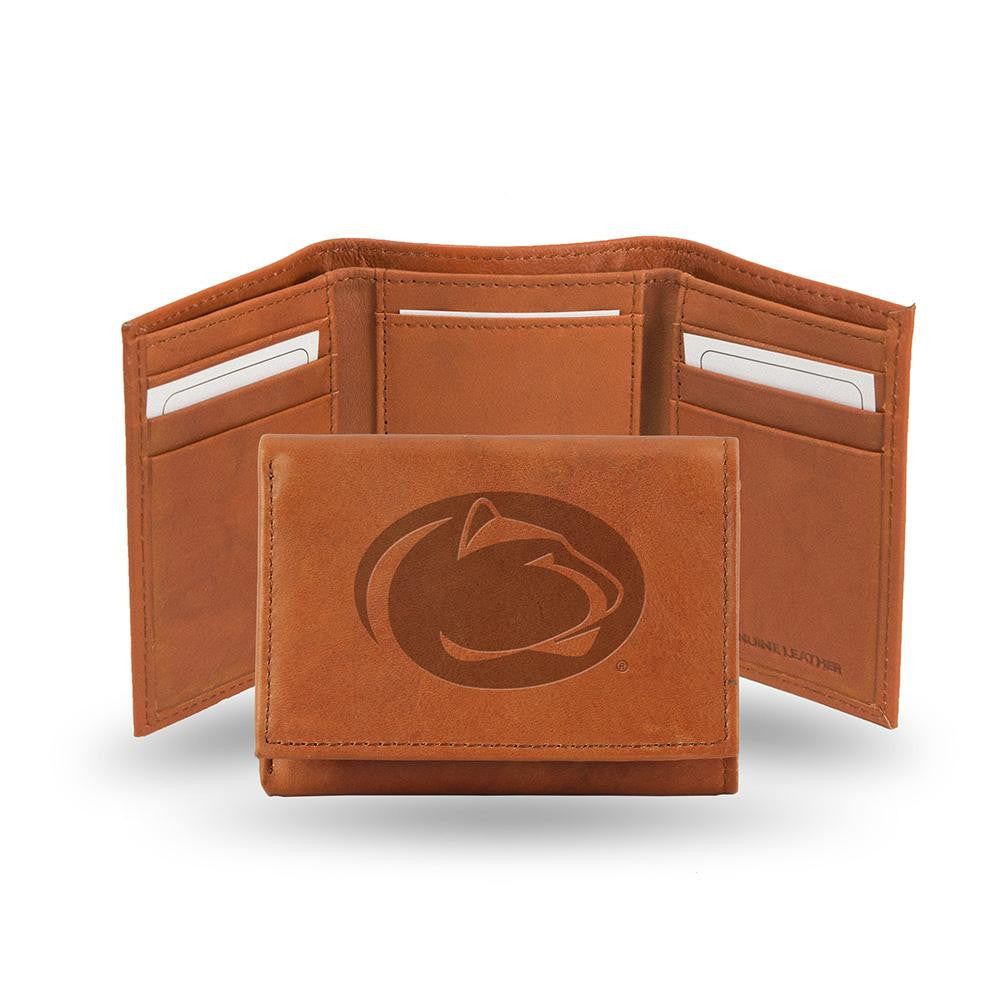 Penn State Nittany Lions  Tri-Fold Wallet (Pecan Cowhide)