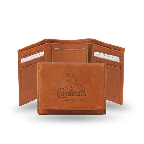 St. Louis Cardinals  Tri-Fold Wallet (Pecan Cowhide)