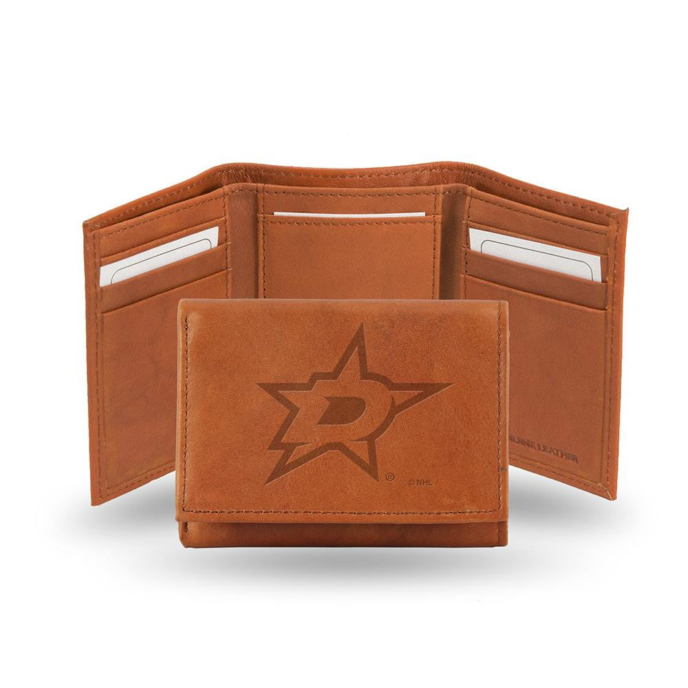 Dallas Stars  Tri-Fold Wallet (Pecan Cowhide)