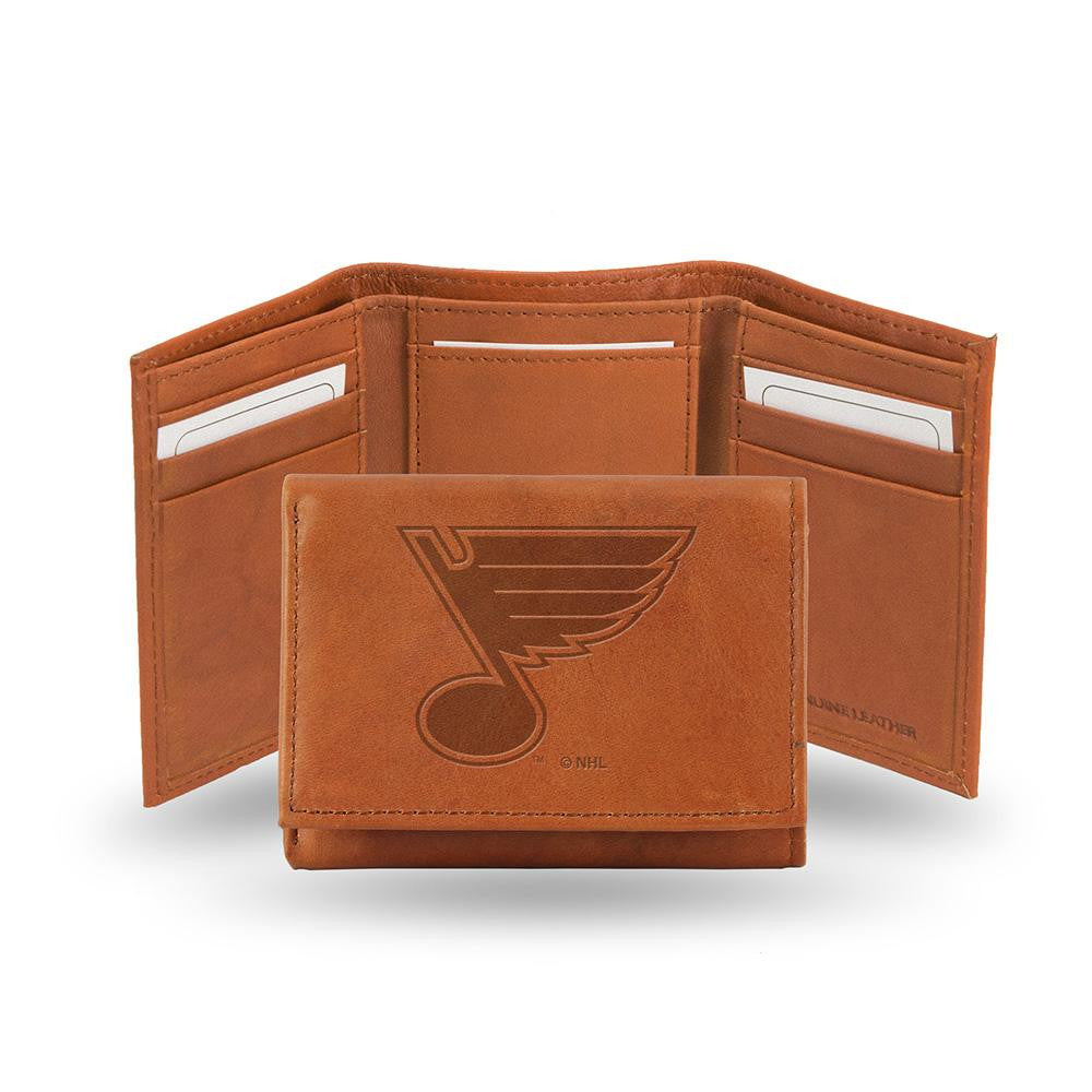 St. Louis Blues  Tri-Fold Wallet (Pecan Cowhide)