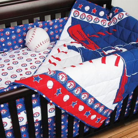 Texas Rangers MLB Micro Fiber Crib Set