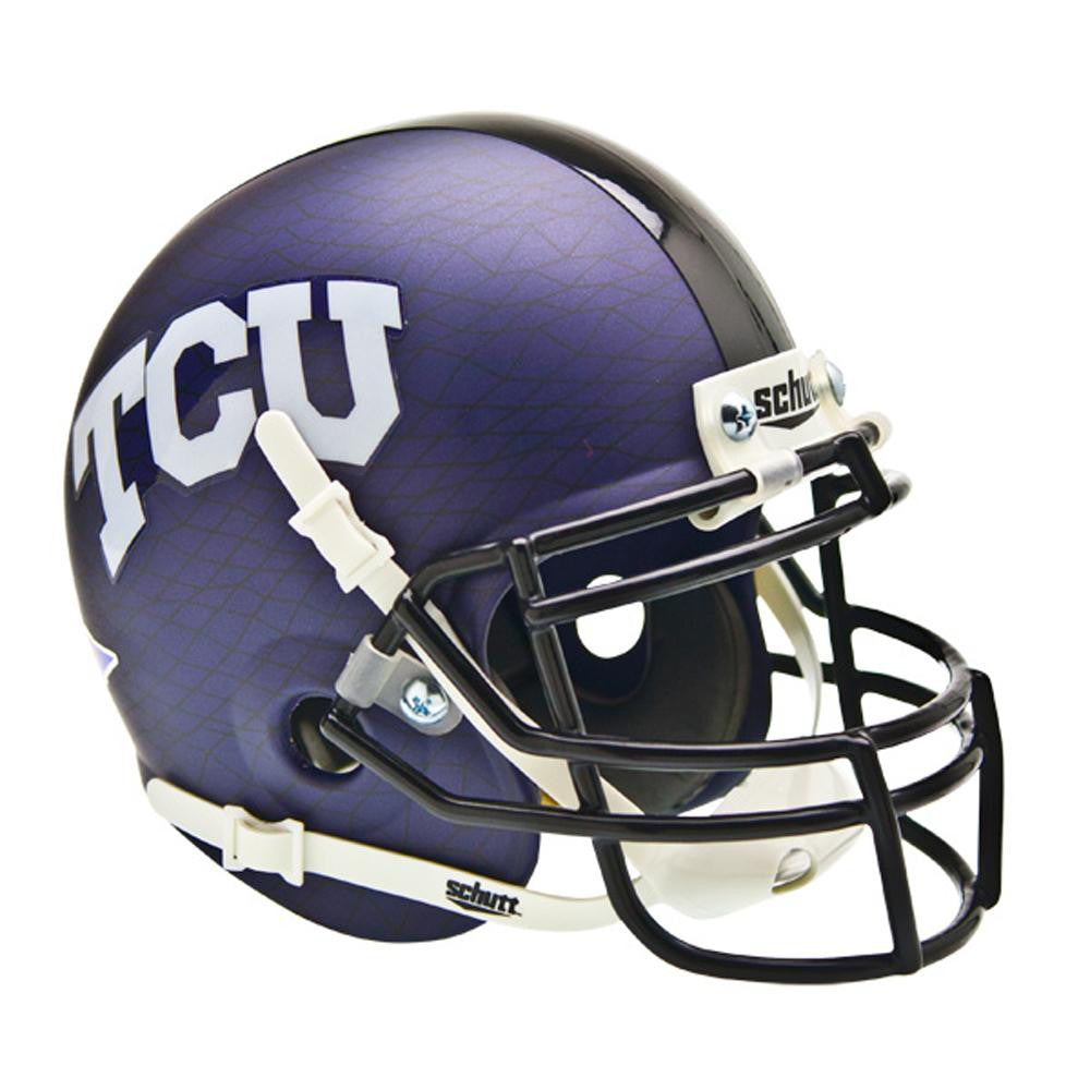 Texas Christian Horned Frogs NCAA Authentic Mini 1-4 Size Helmet (Alternate Matte w-At Crosshatch 2)