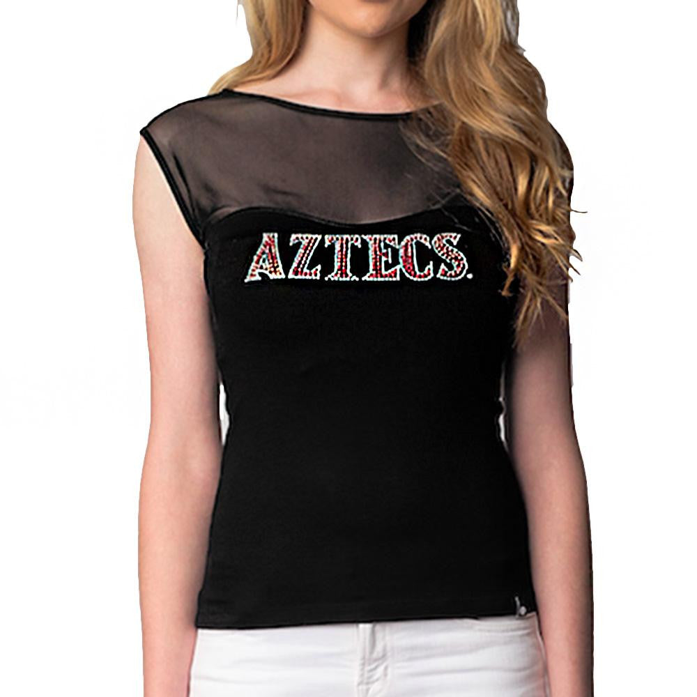 San Diego State Aztecs NCAA Mesh Contrast Top (Medium)